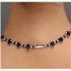 Image 6 : 14KT White Gold 60.09ctw Sapphire and Diamond Necklace