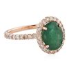 Image 4 : 14KT Rose Gold 2.03ct Emerald and Diamond Ring
