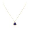 Image 3 : 14KT Yellow Gold 6.84ct Tanzanite and Diamond Pendant With Chain