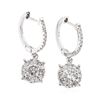 Image 3 : 14KT White Gold 1.03ctw Diamond Earrings