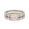 Image 1 : 14KT White Gold 1.33ctw Diamond Ring Wedding Set