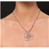 Image 1 : 14KT Rose Gold 0.78ctw Diamond Pendant With Chain