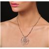 Image 2 : 14KT Rose Gold 0.78ctw Diamond Pendant With Chain