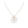 Image 3 : 14KT Rose Gold 0.78ctw Diamond Pendant With Chain