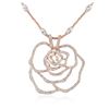 Image 4 : 14KT Rose Gold 0.78ctw Diamond Pendant With Chain