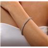 Image 1 : 14KT White Gold 7.60ctw Diamond Tennis Bracelet