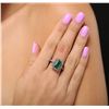 Image 1 : 14KT White Gold 3.34ct Emerald and Diamond Ring