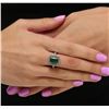 Image 5 : 14KT White Gold 3.34ct Emerald and Diamond Ring