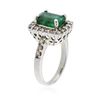 Image 6 : 14KT White Gold 3.34ct Emerald and Diamond Ring
