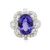 Image 1 : 14KT White Gold 5.61ct Tanzanite and Diamond Ring