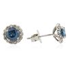 Image 2 : 14KT White Gold 1.65ctw Diamond Earrings