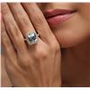 Image 2 : 14KT Yellow Gold 4.99ct Aquamarine and Diamond Ring