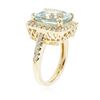 Image 7 : 14KT Yellow Gold 4.99ct Aquamarine and Diamond Ring