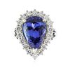 Image 3 : 14KT Two-Tone Gold 7.64ct Tanzanite and Diamond Ring