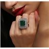 Image 2 : 14KT White Gold 12.25ct Emerald and Diamond Ring