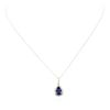 Image 3 : 14KT White Gold 2.60ct Tanzanite and Diamond Pendant with Chain