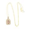 Image 3 : 14KT Yellow Gold 1.99ct Morganite and Diamond Pendant With Chain