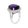 Image 6 : 14KT White Gold 13.37ct Amethyst and Diamond Ring
