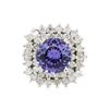 Image 1 : 14KT White Gold 3.11ct Tanzanite and Diamond Ring