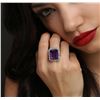 Image 6 : 14KT White Gold 11.15ct Amethyst and Diamond Ring