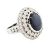 Image 4 : 14KT White Gold 7.56ct Sapphire and Diamond Ring