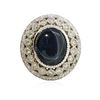 Image 8 : 14KT White Gold 7.56ct Sapphire and Diamond Ring