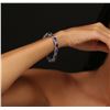 Image 1 : 14KT White Gold 27.12ctw Tanzanite and Diamond Bracelet
