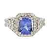 Image 1 : 14KT White Gold 2.11ct Tanzanite and Diamond Ring