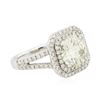 Image 2 : 14KT White Gold 3.99ctw Diamond Ring