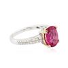 Image 4 : 14KT White Gold 2.27ct Tourmaline and Diamond Ring