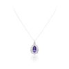 Image 3 : 14KT White Gold 8.01ct Tanzanite and Diamond Pendant With Chain