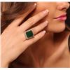 Image 1 : 14KT Yellow Gold 15.19ct Emerald and Diamond Ring