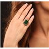 Image 2 : 14KT Yellow Gold 15.19ct Emerald and Diamond Ring