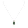 Image 3 : 14KT White Gold 1.88ct Emerald and Diamond Pendant With Chain