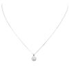 Image 3 : 14KT White Gold 0.96ctw Diamond Pendant With Chain