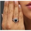 Image 1 : 14KT White Gold 2.70ct Sapphire and Diamond Ring