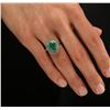 Image 1 : 14KT White Gold 2.04ct Emerald and Diamond Ring