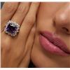 Image 4 : 14KT White Gold 5.31ct Amethyst and Diamond Ring
