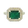 Image 1 : 14KT Yellow Gold 2.63ct Emerald and Diamond Ring