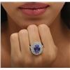 Image 4 : 14KT White Gold 4.40ct Tanzanite and Diamond Ring