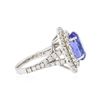Image 6 : 14KT White Gold 4.40ct Tanzanite and Diamond Ring