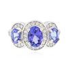 Image 3 : 14KT White Gold 2.75ctw Tanzanite and Diamond Ring