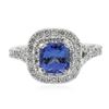Image 1 : 14KT White Gold 1.39ct Tanzanite and Diamond Ring