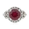 Image 3 : 14KT White Gold 4.88ct Ruby and Diamond Ring
