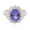 Image 1 : 14KT Two-Tone Gold 3.64ct Tanzanite and Diamond Ring