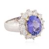 Image 2 : 14KT Two-Tone Gold 3.64ct Tanzanite and Diamond Ring