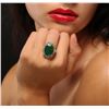 Image 1 : 14KT Yellow Gold 10.80ct Emerald and Diamond Ring