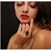 Image 2 : 14KT Yellow Gold 10.80ct Emerald and Diamond Ring