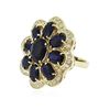 Image 4 : 14KT Yellow Gold 9.54ctw Sapphire and Diamond Ring