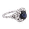 Image 4 : 14KT White Gold 2.59ct Sapphire and Diamond Ring